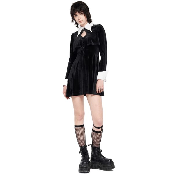 PUNK RAVE Mini Robe ‘Dark Bat’ Noire Et Blanche online boutique 13
