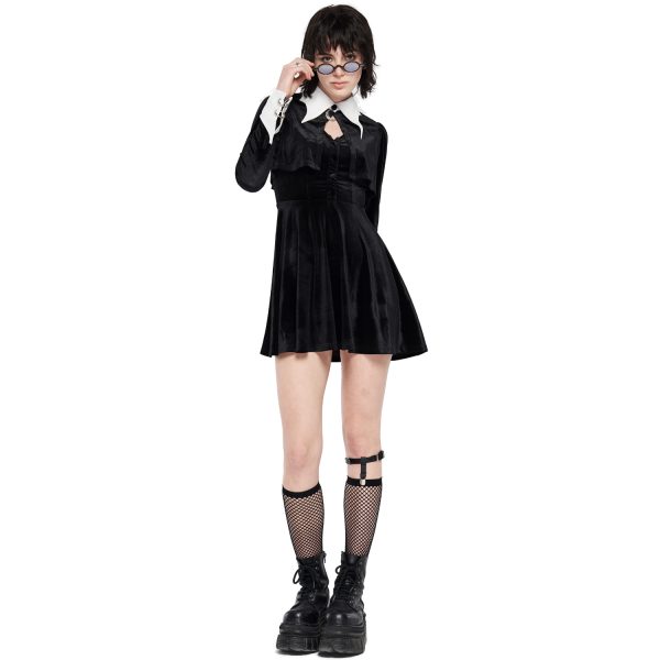 PUNK RAVE Mini Robe ‘Dark Bat’ Noire Et Blanche online boutique 14
