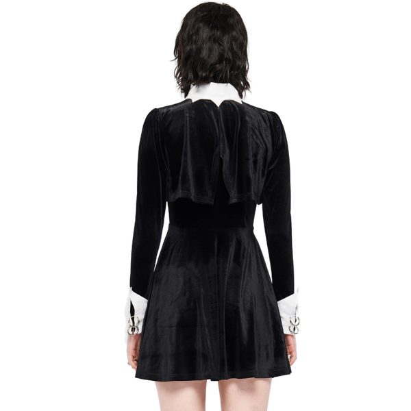 PUNK RAVE Mini Robe ‘Dark Bat’ Noire Et Blanche online boutique 4