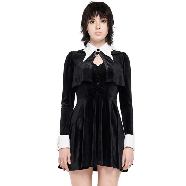PUNK RAVE Mini Robe ‘Dark Bat’ Noire Et Blanche online boutique 7