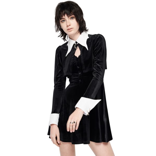 PUNK RAVE Mini Robe ‘Dark Bat’ Noire Et Blanche online boutique 8