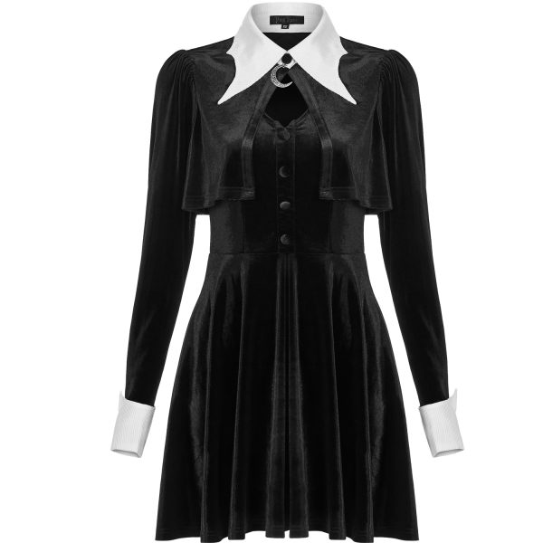 PUNK RAVE Mini Robe ‘Dark Bat’ Noire Et Blanche online boutique 1