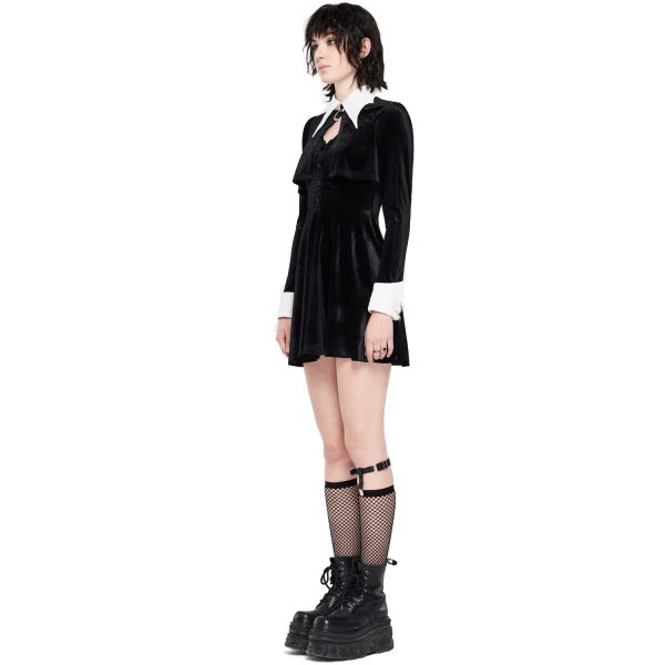 PUNK RAVE Mini Robe ‘Dark Bat’ Noire Et Blanche online boutique 11