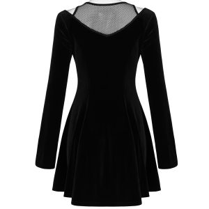 Vente PUNK RAVE Mini Robe ‘Dark Prajna’ En Velours Noir 41