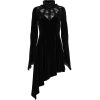 PUNK RAVE Mini Robe ‘Ishtar’ Noire En Velours Et Dentelle SOLDES TOUT À 59