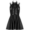 Nouvelle tendance PUNK RAVE Mini Robe ‘Willow’ Noire 40