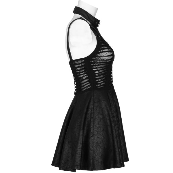 Nouvelle tendance PUNK RAVE Mini Robe ‘Willow’ Noire 14