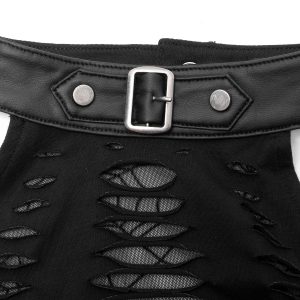 Nouvelle tendance PUNK RAVE Mini Robe ‘Willow’ Noire 49