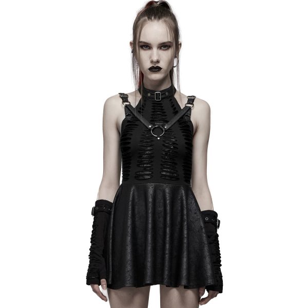 Nouvelle tendance PUNK RAVE Mini Robe ‘Willow’ Noire 10
