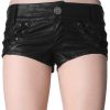 PUNK RAVE Mini Short ‘Doll’ En Simili Cuir Noir l'unique style 64