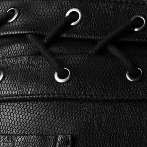 PUNK RAVE Mini Short ‘Doll’ En Simili Cuir Noir l'unique style 46