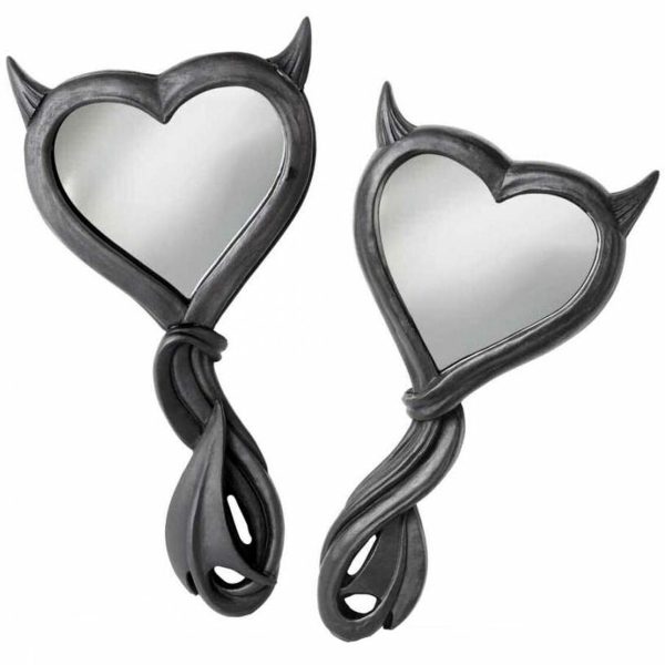 luxe soldes The Vault By Alchemy Miroir à Main ‘Devil’s Heart’ Noir 4