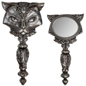 magasin pour The Vault By Alchemy Miroir à Main ‘Sacred Cat’ Argenté 10