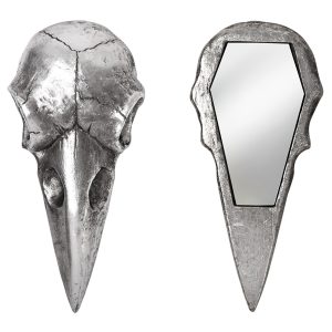 Authenticité garantie The Vault By Alchemy Miroir Compact ‘Raven Skull’ Argent Antique 9