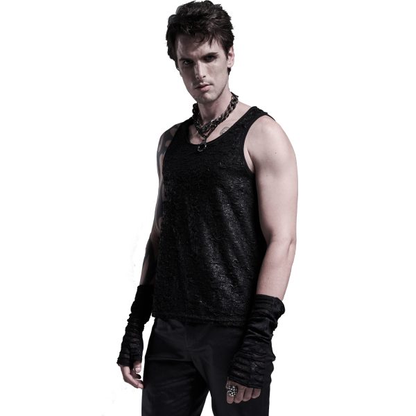 en france PUNK RAVE Mitaines Gothiques ‘Draven’ Noires Pour Hommes 4