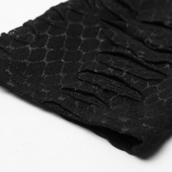 en france PUNK RAVE Mitaines Gothiques ‘Draven’ Noires Pour Hommes 6