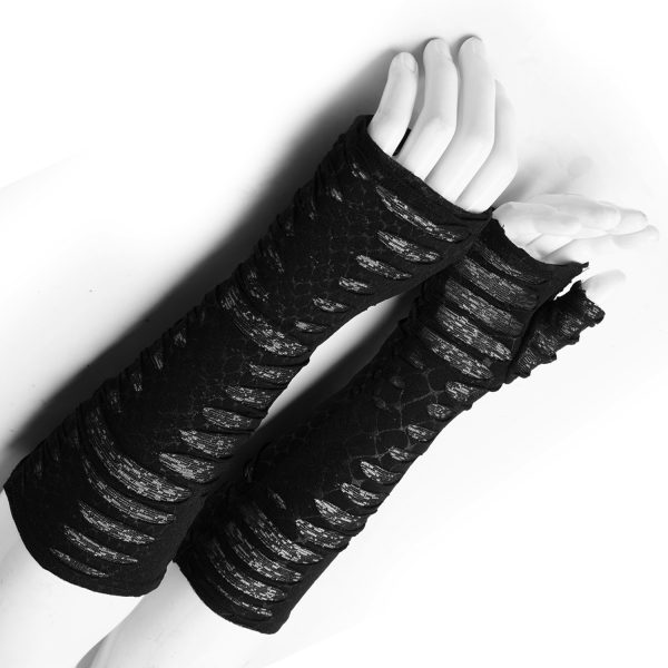 en france PUNK RAVE Mitaines Gothiques ‘Draven’ Noires Pour Hommes 1