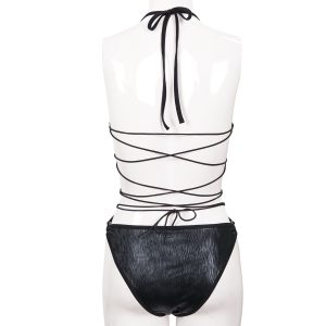 Prestation Et Rapide DEVIL FASHION Monokini ‘Punk Wave’ Noir 31