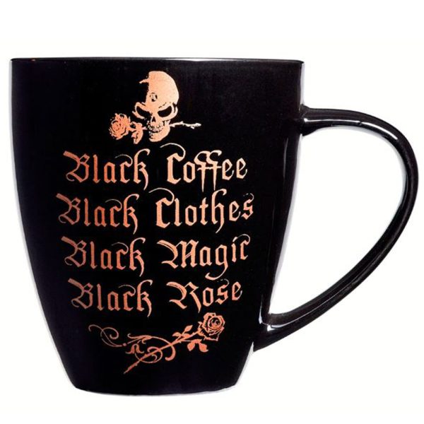 ALCHEMY GOTHIC Mug ‘Black Coffee, Black Clothes’ à prix promos 1
