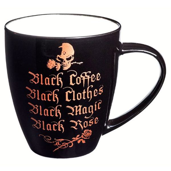 ALCHEMY GOTHIC Mug ‘Black Coffee, Black Clothes’ à prix promos 3