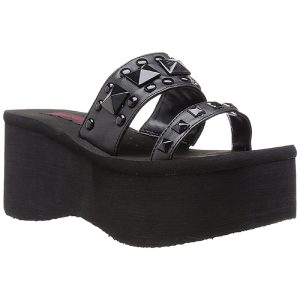 Mules Plateformes En Cuir Vegan Demonia ‘FUNN-18’… soldes pas cher 11