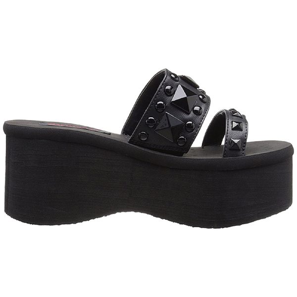 Mules Plateformes En Cuir Vegan Demonia ‘FUNN-18’… soldes pas cher 1