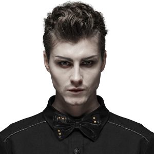PUNK RAVE Noeud Papillon ‘Hades’ Noir Nouveau 9