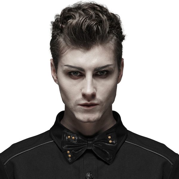 PUNK RAVE Noeud Papillon ‘Hades’ Noir Nouveau 3