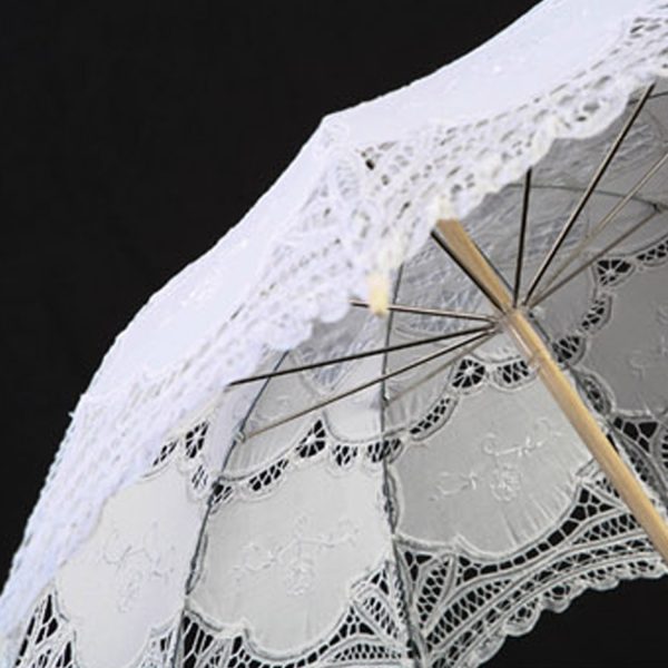 magasin pour PUNK RAVE Ombrelle Gothic Lolita ‘White Fairy’ Blanche 12