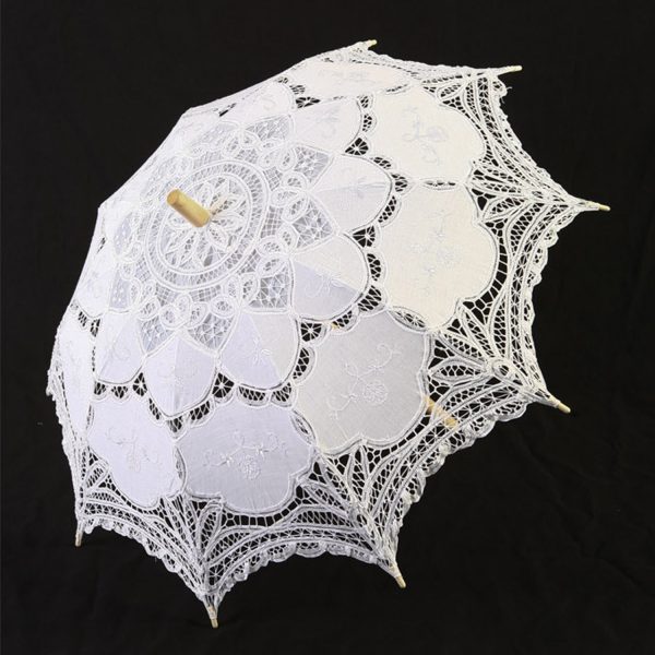 magasin pour PUNK RAVE Ombrelle Gothic Lolita ‘White Fairy’ Blanche 7