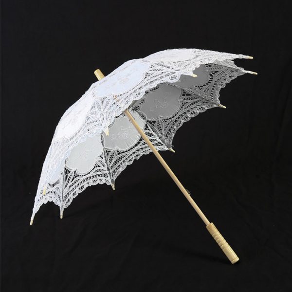 magasin pour PUNK RAVE Ombrelle Gothic Lolita ‘White Fairy’ Blanche 8