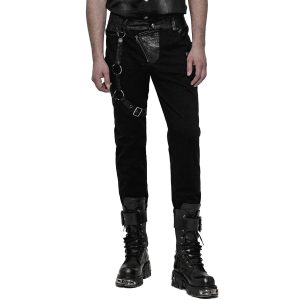PUNK RAVE Pantalon à Rayures ‘Dracarys’ Noir qualité supérieure 21