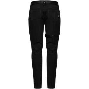 PUNK RAVE Pantalon à Rayures ‘Dracarys’ Noir qualité supérieure 25