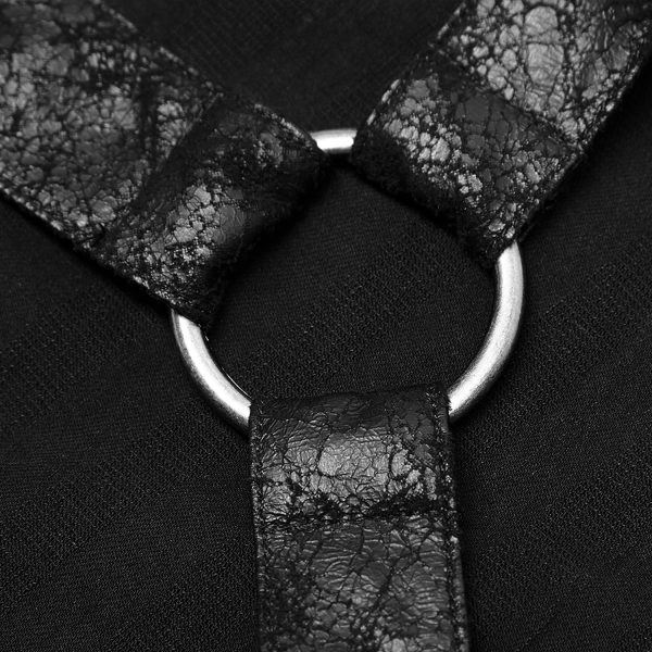 PUNK RAVE Pantalon à Rayures ‘Dracarys’ Noir qualité supérieure 10