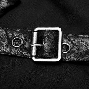 PUNK RAVE Pantalon à Rayures ‘Dracarys’ Noir qualité supérieure 31