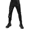 DEVIL FASHION Pantalon ‘Acanthus’ En Jean Noir outlet 58