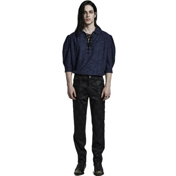 de garantie authentique PUNK RAVE Pantalon ‘Arnegliscus’ Noir 5