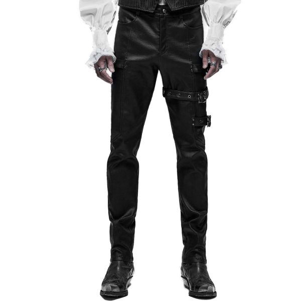 Retour Facile et Gratuit PUNK RAVE Pantalon ‘Asmodeus’ Noir 1