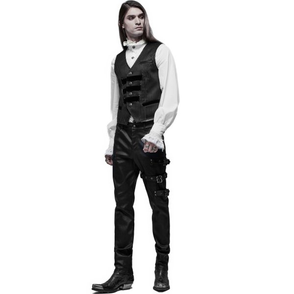Retour Facile et Gratuit PUNK RAVE Pantalon ‘Asmodeus’ Noir 6