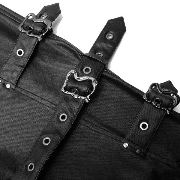 Retour Facile et Gratuit PUNK RAVE Pantalon ‘Asmodeus’ Noir 16