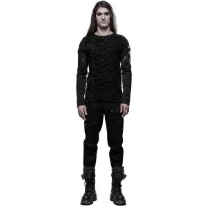 PUNK RAVE Pantalon ‘Astaroth’ Noir excellents soldes 23