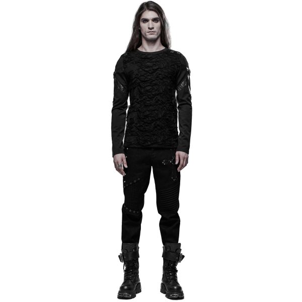 PUNK RAVE Pantalon ‘Astaroth’ Noir excellents soldes 3