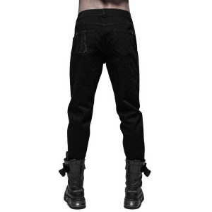 PUNK RAVE Pantalon ‘Astaroth’ Noir excellents soldes 41