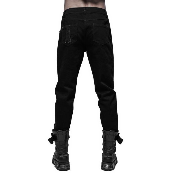PUNK RAVE Pantalon ‘Astaroth’ Noir excellents soldes 12