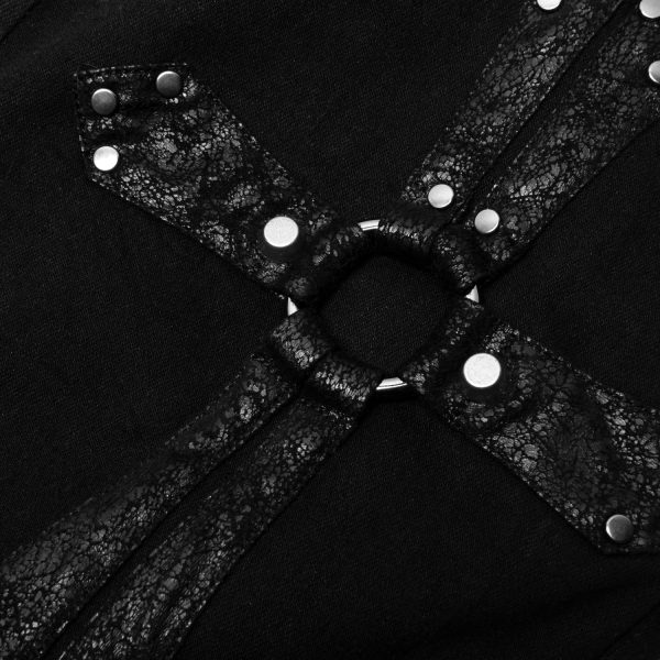 PUNK RAVE Pantalon ‘Astaroth’ Noir excellents soldes 18