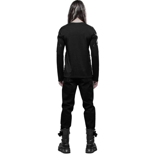 PUNK RAVE Pantalon ‘Astaroth’ Noir excellents soldes 4