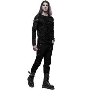 PUNK RAVE Pantalon ‘Astaroth’ Noir excellents soldes 29