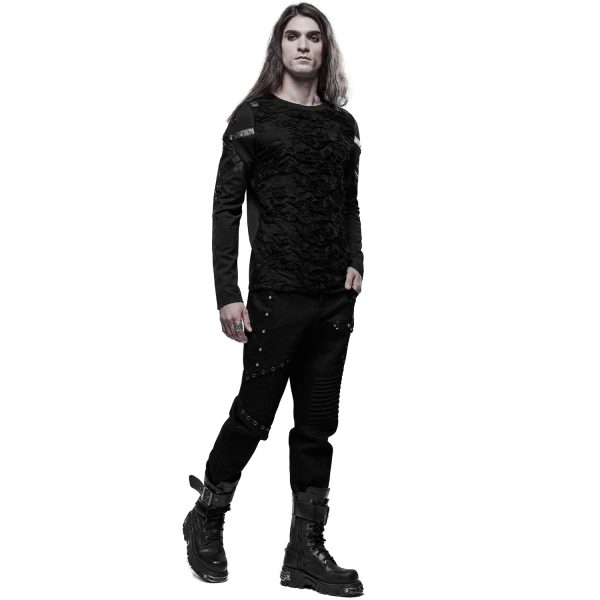 PUNK RAVE Pantalon ‘Astaroth’ Noir excellents soldes 6