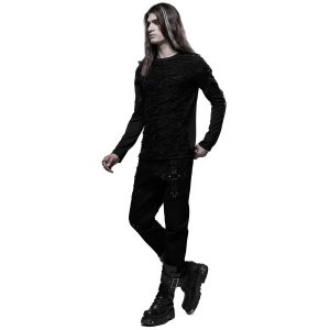 PUNK RAVE Pantalon ‘Astaroth’ Noir excellents soldes 31