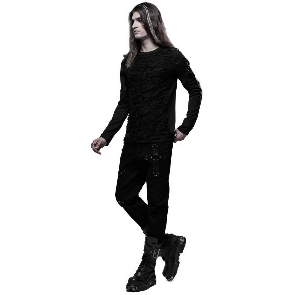 PUNK RAVE Pantalon ‘Astaroth’ Noir excellents soldes 7